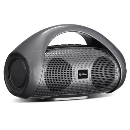 pTron Newly Launched Fusion Go 10W Portable Bluetooth Speaker with 6Hrs Playtime, Immersive Sound, Auto-TWS Function, Supports BT/USB/SD Card/AUX Playback & Lightweight (Grey)