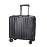 3G Vacanza Series Unbreakable Plastic Luggage with Built-in Weighing Scale (Cabin Size 20 inch / 55 cm, Dark Gray)