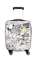 American Tourister Trolley Bag for Travel | Swag-ON 53 Cms Polycarbonate Hardsided Small Cabin Luggage Bag | Suitcase for Travel | Trolley Bag for Travelling, White