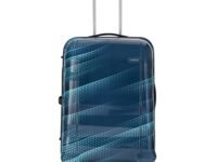 Aristocrat Force 75cm 360° rotated Acrylonitrile Butadiene Styrene (ABS) Hardsided Large Size 4 Wheels Blue Suitcase