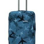 BIGWING Plane Print Polyester Fabric (28' Inch) Large Size Protective Hard Luggage Trolley Bag Cover (Fits Only On Fiber/Plastic Trolley Bag)