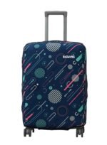 BIGWING Polyester Fabric Geometric Print (28' Inch) Large Size Protective Hard Luggage Trolley Bag Cover (Fits Only On Fiber/Plastic Trolley Bag)