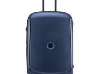 Delsey Paris Belmont Plus 71 Cm Medium Check-in Polypropylene Expandable Hard Suitcase 4 Double Wheel Luggage/Suitcase/Trolley Bag (Blue)