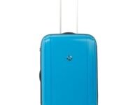 Delsey Paris Brisban 55 cms Small Cabin Polypropylene Hard sided 4 Double Wheels Suitcase/Luggage/Trolley Bags for Travel with TSA Lock (Peacock)