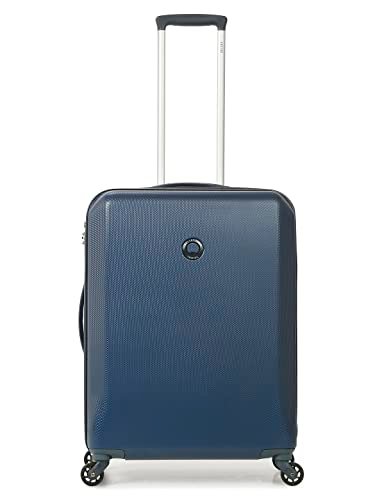 Delsey Paris Misam 66 Cms Medium Check-in ABS Hard Sided 4 Wheels 360 Degree Rotation Luggage/Suitcase/Trolley Bag for Travel (Blue)