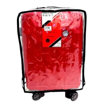 Fambal Waterproof Dust Proof Suitcase Cover Trolley Bag Cover with Zip for Hard Luggage_TransparentSize-24 Inch, Suitable for 65cm Suitcase
