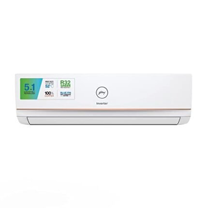 Godrej 1 Ton 3 Star, 5-In-1 Convertible Cooling, Inverter Split AC (Copper, I-Sense Technology, 2023 Model, AC 1T EI 12TINV3R32-GWA Split, White)