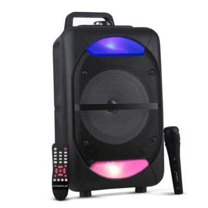 Krisons Beatz with FM,USB,Aux and Bluetooth with Free Wired Mic 30W Bluetooth Trolley Speaker