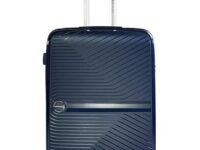 Nasher Miles Bruges Hard-Sided Polypropylene Check-in Luggage Navy Blue 28 inch |75cm Trolley Bag