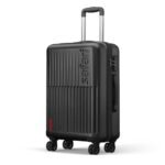 Safari Astra 8 Wheels 66 Cms Medium Check-In Trolley Bag Hard Case Polycarbonate 360 Degree Wheeling System Luggage, Trolley Bags For Travel, Speed_Wheel Suitcase For Travel, Black