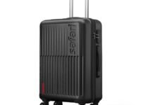Safari Astra 8 Wheels 66 Cms Medium Check-In Trolley Bag Hard Case Polycarbonate 360 Degree Wheeling System Luggage, Trolley Bags For Travel, Speed_Wheel Suitcase For Travel, Black