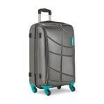 Safari Crypto 77 Cms Large Check-in Polycarbonate Hard Sided 4 Wheels Smooth Wheels Luggage/Suitcase/Trolley Bag- Gunmetal Grey