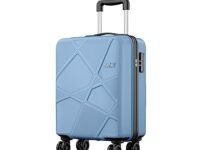 Safari Pentagon Plus 55 cms Small Size Cabin Hardside Polypropylene 8 Wheels Luggage/Suitcase/Trolley Bag with TSA Lock (Slate Blue)