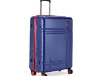 Safari Zany 78 cms Large Check-in Polycarbonate Hardsided 8 Wheels Luggage/Suitcase/Trolley Bag with TSA Lock (Midnight Blue)