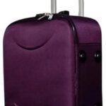 Trolley Bag Suitcase for Travel Polyester 24 inch Softsided Cabin & Check-in Luggage Bag Suitcase (Purple)