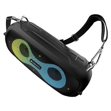 Zebronics Music Bomb X Pro 20W Output, Portable Wireless Speaker with Bluetooth 5.1, 22h Backup, TWS, USB, mSD, AUX, FM, Call Function and RGB LED Lights