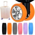 kunya® 8PCS Silicone Protector Luggage Wheel Cover Trolley Wheel Cover Shock Absorption for Trolley Bag Suitcase Wheel Cover Silicone for Most 8 Spinner Wheel Bag/Chair 2inch-3inch (5cm-8cm)