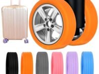 kunya® 8PCS Silicone Protector Luggage Wheel Cover Trolley Wheel Cover Shock Absorption for Trolley Bag Suitcase Wheel Cover Silicone for Most 8 Spinner Wheel Bag/Chair 2inch-3inch (5cm-8cm)