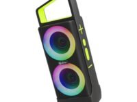pTron Newly Launched Fusion Saga 20W Bluetooth Speaker with Punchy Stereo Sound, RGB Lights, Metal Grills, 8H Playtime, TWS Feature & Multi-Compatibility Modes-BT5.1/Aux/TF Card/USB (Black/Green)