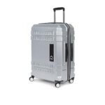 uppercase Bullet (Large) 74cm | Check-in Trolley Bag | Hardsided Luggage Anti-Scratch 8 Wheel Luggage | TSA Lock & Anti-Theft Zippers | Suitcase for Men & Women | 2000 Days Warranty (Silver)