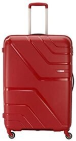 American Tourister Upland Spinner 79 Cms Polypropylene Hardsided Hard Shell Large Check-In Luggage | Speedwheel Hard Shell Suitcase | Trolley Bag, Deep Red