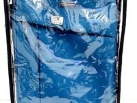 CNB Waterproof/Dustproof Suitcase Trolley Bag Cover for Soft Luggage with Zip_Size 22"_Transparent