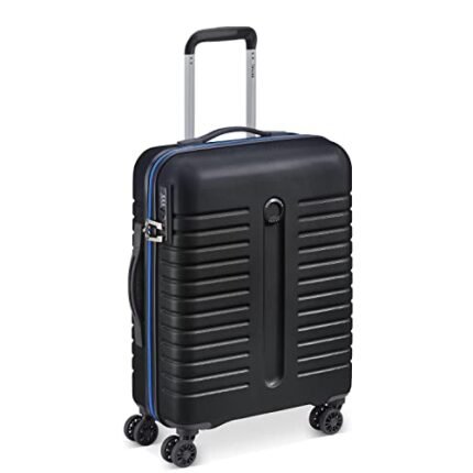 Delsey Paris Iroise 76 Cms Large Check-in Abs/Polycarbonate Blend Hard Sided 4 Wheels 360 Degree Rotation Luggage/Speed_Wheel Suitcase/Trolley Bag (Black)