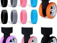 Hiyan Travel Luggage Wheel Protector Cover | Suitcases Wheel Cover | Silicone Wheel Cover for Office Chair Caster, Trolley Bag Suitcase (Pack of 1Set / 8Pcs / Multi Color)