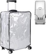 Maha Transparent Protective Zipper PVC Dust Proof Cover for Hard/Plastic Body Luggage/Suitcase Trolley Bags | Hard 2 | Size: 24 (24)