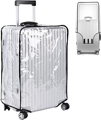 Maha Transparent Protective Zipper PVC Dust Proof Cover for Hard/Plastic Body Luggage/Suitcase Trolley Bags | Hard 2 | Size: 24 (24)