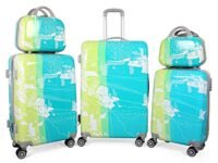 Polo Class 3Pc Set Trolley Bag Luggage Suitcases (20/24/28 inch) with 2pc Vanity Bag - Green