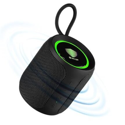 SHIP Coral BTS08 Pro Series Portable Bluetooth Speaker with 16W RMS Stereo Sound | IPX7 Water Resistance | TWS Feature | Up to 14H Total Playtime | Multi-Compatibility Modes (Napoleon Black)