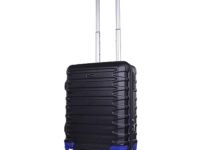 V-Lite Warpath 56 cms Onyx Black Carry-On Hard Sided Trolley Bag Suitcase Travelling Spinner Luggage with Anti-Theft Zippers & TSA Approved Lock