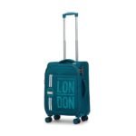 Verage Moscow 59 cm Soft Sided Cabin Carry Expandable Suitcase Luggage Bag with Telescopic Trolley and 360 Spinner 8 Wheels (Teal Blue, 20 Inch)