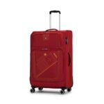 Verage Optimus 80 cms Red Soft Sided Large Check-in Luggage Trolley Bag for Travel with Expandable & Anti Theft Zipper Suitcase Spinner for Men and Women