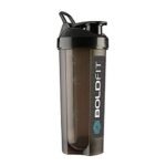Boldfit Plastic Gym Typhoon Shaker Bottle, Leakproof Guarantee Sipper Bottle Ideal for Protein, Preworkout and Bcaas, BPA-Free Material (Typhoon Black, 700 ML)