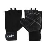 CULT Gym Gloves for Men & Women | with Wrist Support Accessories for Weightlifting, Training, Exercise, Cycling Gloves | Fitness Gloves | Black | Small