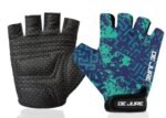 DE JURE FITNESS Gym Gloves for Men and Women, Workout Gloves with Non-Slip Soft Padding, Ideal for Weightlifting, Fitness, Exercise & Training (Style 1, L)