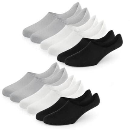 Fitness Mantra® 6 Pairs Premium Loafer/No Show Anti Slip Free Size Cotton Socks for Men's and Women's