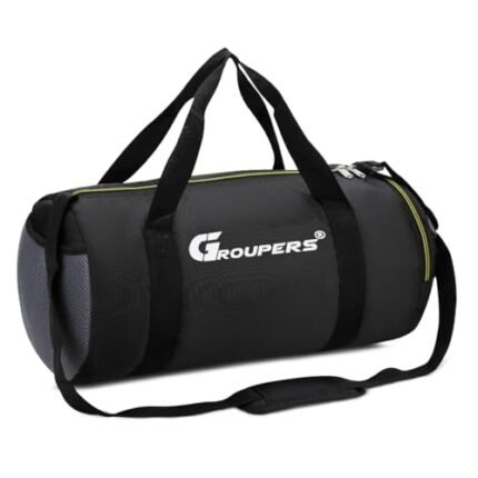 GROUPERS Foam Padded Gym Bag for Men & Women | Sports Duffel, Water-Resistant, Lightweight & Durable | Ideal for Gym, Travel, or Outdoor Fitness