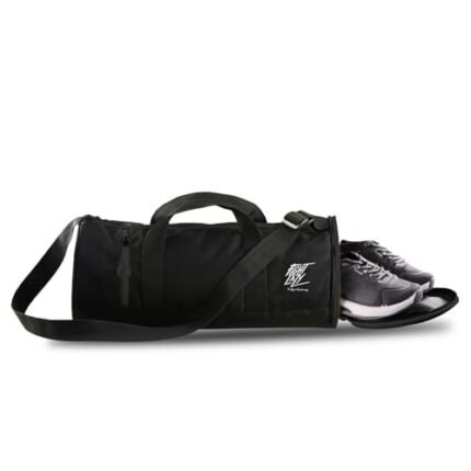 Lifelong 30 L Duffle Bag | Gym Bags for Men & Women | Adjustable Shoulder Bag | Duffle Gym Bag | Water Resistant | Fitness Bag | Sports & Travel Bag | with Shoe Compartment & Side Pocket (Black)