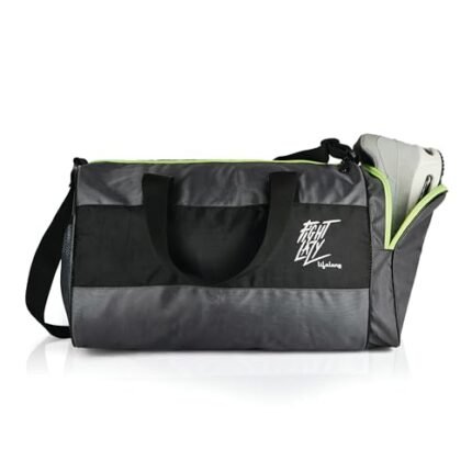 Lifelong Unisex Gym Bags/Adjustable Shoulder Bag for Men/Duffle Gym Bags/Carry Gym Accessories/Fitness/Sports &Travel/Gym kit Bag(Grey Black)