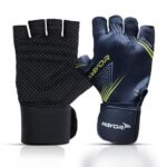 Mayor Lycra Ghost Weightlifting Gym Gloves For Men And Women, Workout Gloves With Non-Slip Padding With Wrist Support Accessories, Perfect For Fitness, Exercise & Training (Black/Yellow),One Size
