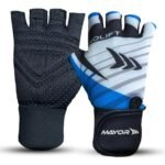 Mayor Prolift Gym Gloves (Free Size) with Wrist Support Gym & Fitness Gloves (Black/White)