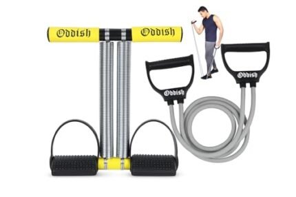 ODDISH; way to fitness Double Spring Tummy Trimmer with Resistance Tube Combo Pack | Heavy-Duty Home Gym Equipment for Men & Women | Ab Exerciser, Waist Reducer, Body Toner Fat Booster