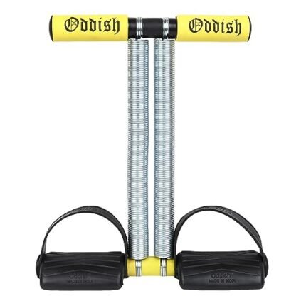 ODDISH; way to fitness Heavy Duty Large Spring Tummy Trimmer | Extra Long Dual Spring Ab Exerciser | Wide Foot Pedals & Strong Resistance | Full Body Home Gym Equipment for Men & Women | Weight Loss Tool