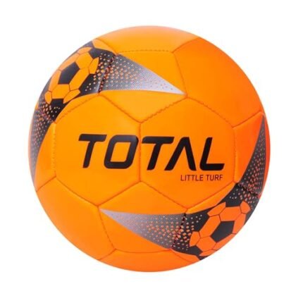 Total Little Turf Football for Kids, 32-Panel Rubberized Stitched/Thermobound Soccer Ball, Ideal for Training & Match Play on Turf, Hard & Soft Grounds,Orange Size-4