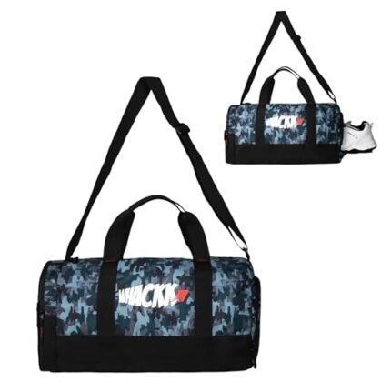 Whackk Cardio 31L Gym Fitness Workout Training Sports Travel Duffle Bag Separate Shoe Pocket Dry Wet Pocket Multipurpose Carry Bag Adjustable Strap Lightweight Sports Kit Men Women (Wild Stone)