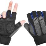 serveuttam Leosportz Gym Gloves Fitness Gloves Silicone Antislip Breathable Weight Lifting Sports Training Gloves Lengthened Bandage Dumbbell